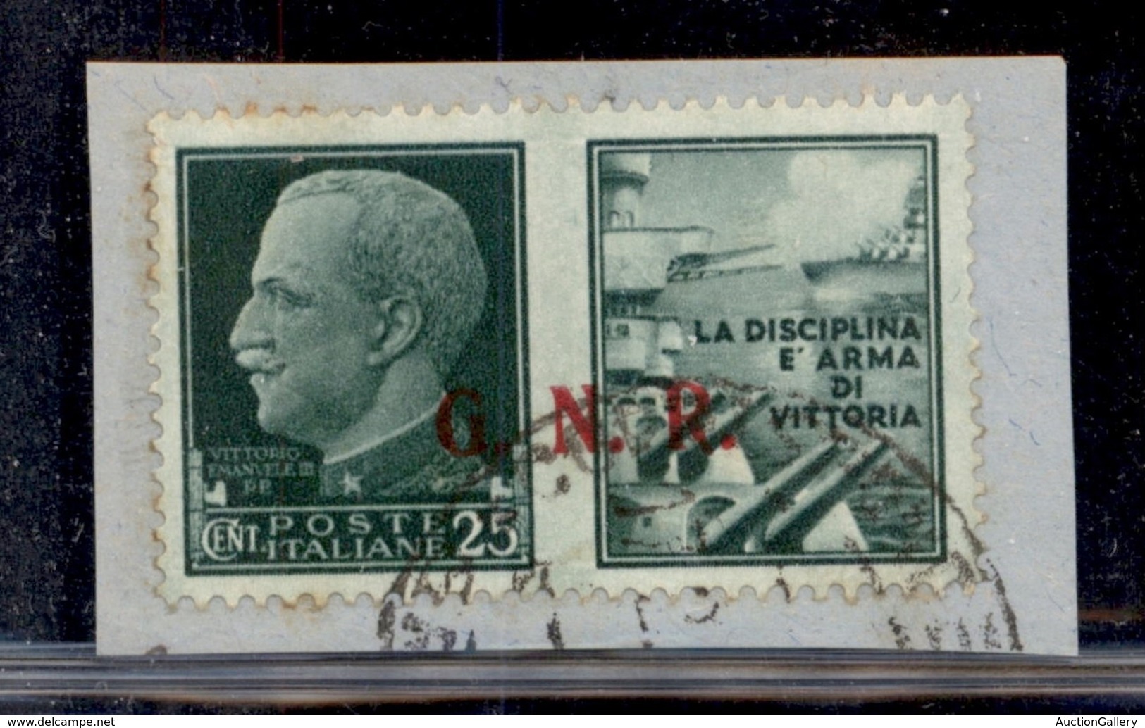 RSI - G.N.R. Brescia - Propaganda Di Guerra - 1943 - 25 Cent Marina (13/II) Usato Su Frammento - Altri & Non Classificati