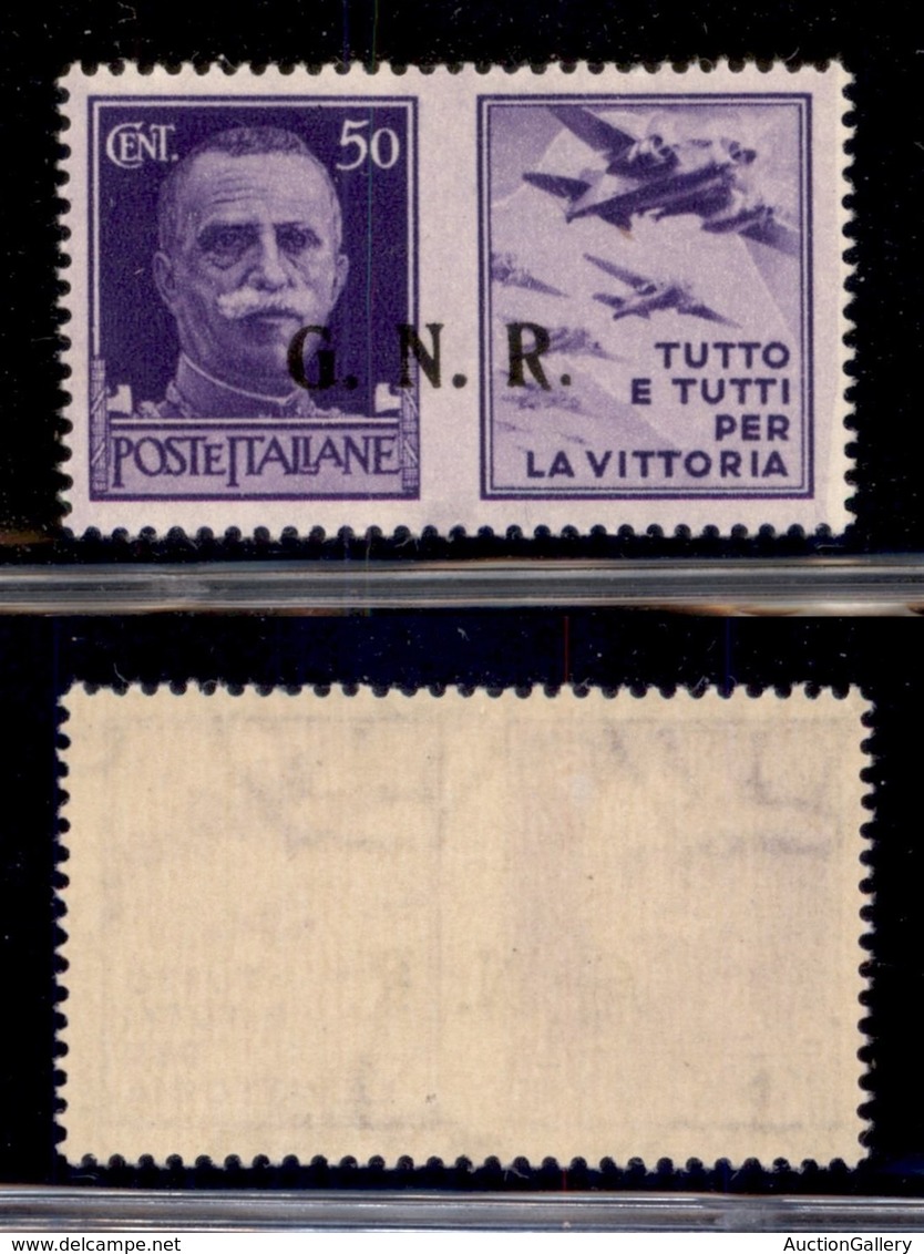 RSI - G.N.R. Brescia - Propaganda Di Guerra - 1943 - 50 Cent Aviazione (23/IIef) - Punto Piccolo Dopo R - Gomma Integra - Altri & Non Classificati