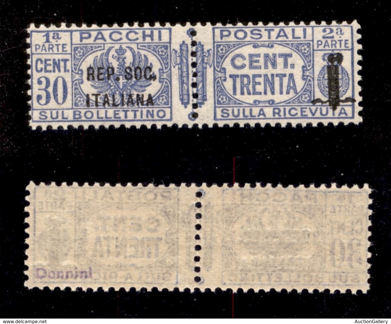 RSI - Pacchi Postali - 1944 - 30 Cent (39) - Senza Filigrana A Sinistra - Gomma Integra - Altri & Non Classificati