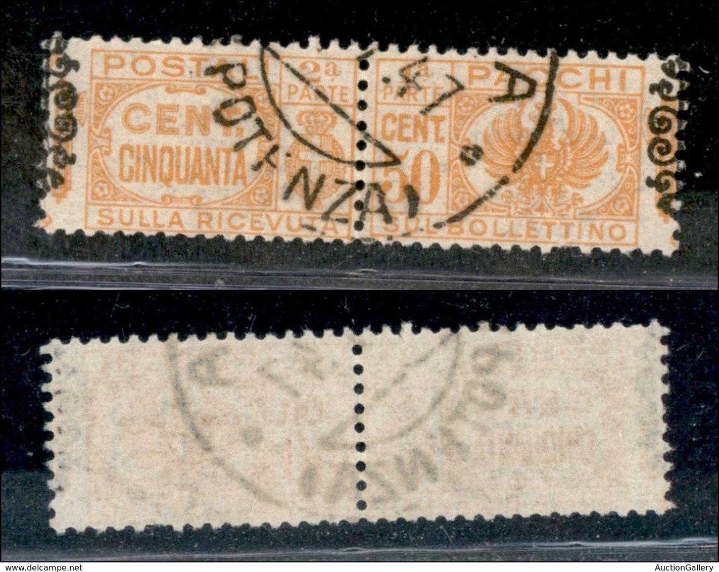 Luogotenenza - Pacchi Postali - 1945 - 50 Cent (52) - Usato - Sezioni Invertite - Un Dente Corto - Altri & Non Classificati