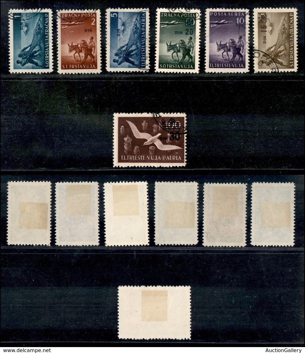 Trieste  - Trieste B - Posta Aerea - 1949 - Posta Aerea (10/16) - Serie Completa Usata (120) - Other & Unclassified