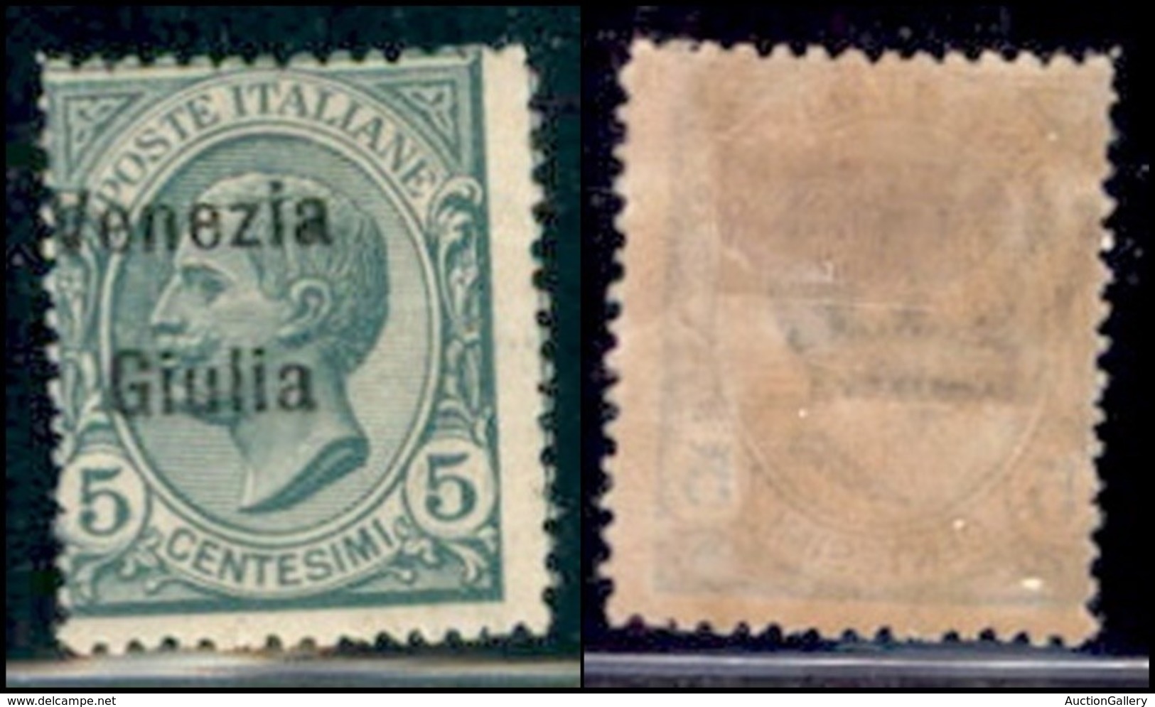 Occupazioni I Guerra Mondiale - Venezia Giulia - Posta Ordinaria - 1918 - 5 Cent (21 Eac) - Soprastampa A Sinistra - Gom - Otros & Sin Clasificación