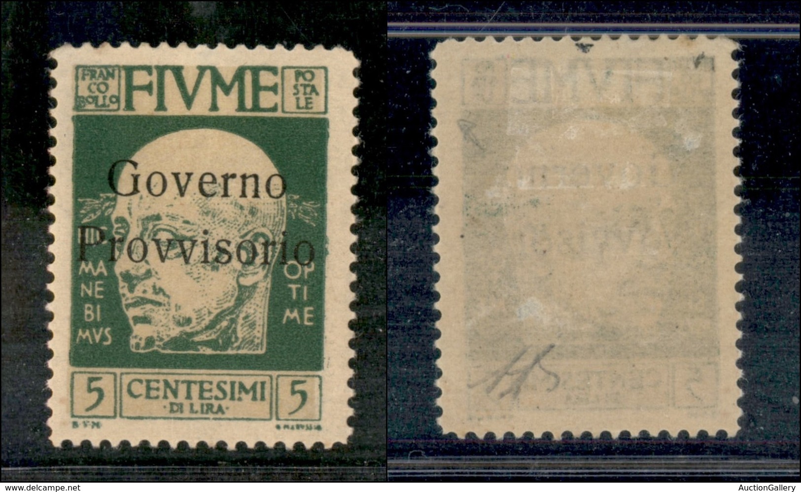 Occupazioni I Guerra Mondiale - Fiume - Posta Ordinaria - 1921 - 5 Cent D Annunzio (177) - Gomma Originale (70) - Altri & Non Classificati