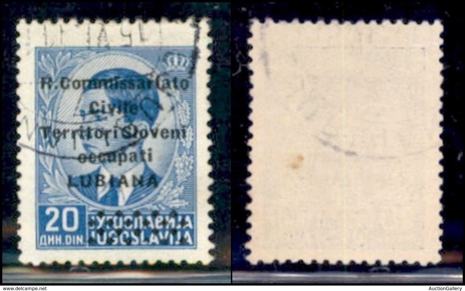 Occupazioni II Guerra Mondiale - Lubiana - Posta Ordinaria - 1941 - 20 Din (32) - Usato (35) - Other & Unclassified