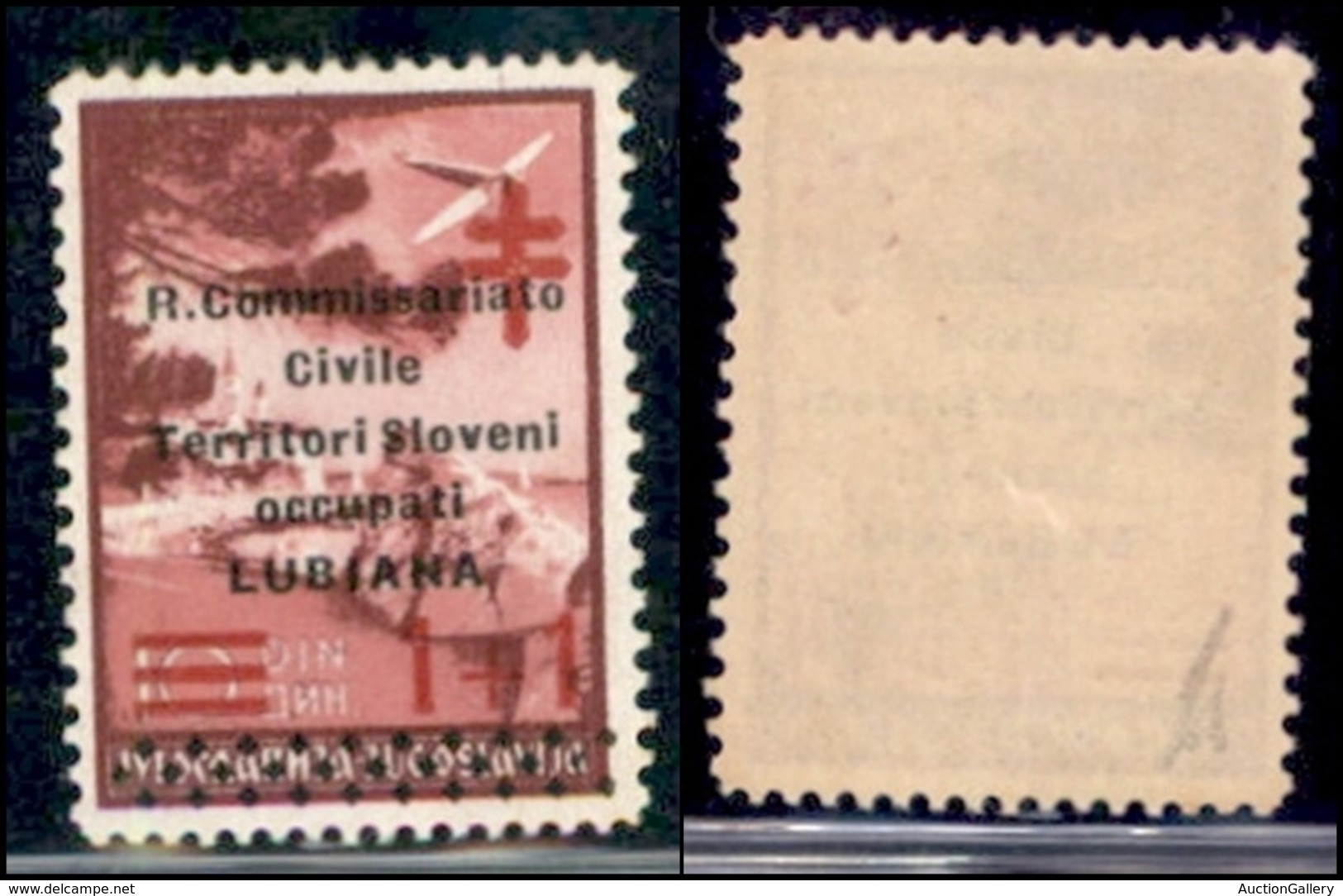 Occupazioni II Guerra Mondiale - Lubiana - Posta Ordinaria - 1941 - 1 + 1 Din Su 10 (36) - Gomma Integra (40) - Other & Unclassified