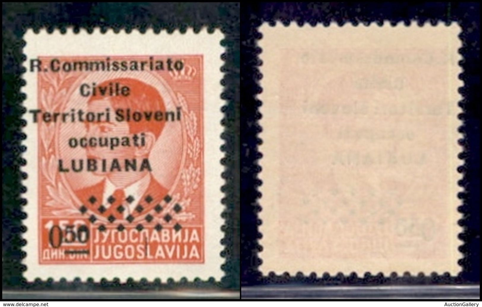 Occupazioni II Guerra Mondiale - Lubiana - Posta Ordinaria - 1941 - 50 Para Su 1.50 Din (39 He) Con Soprastampa Preesist - Other & Unclassified