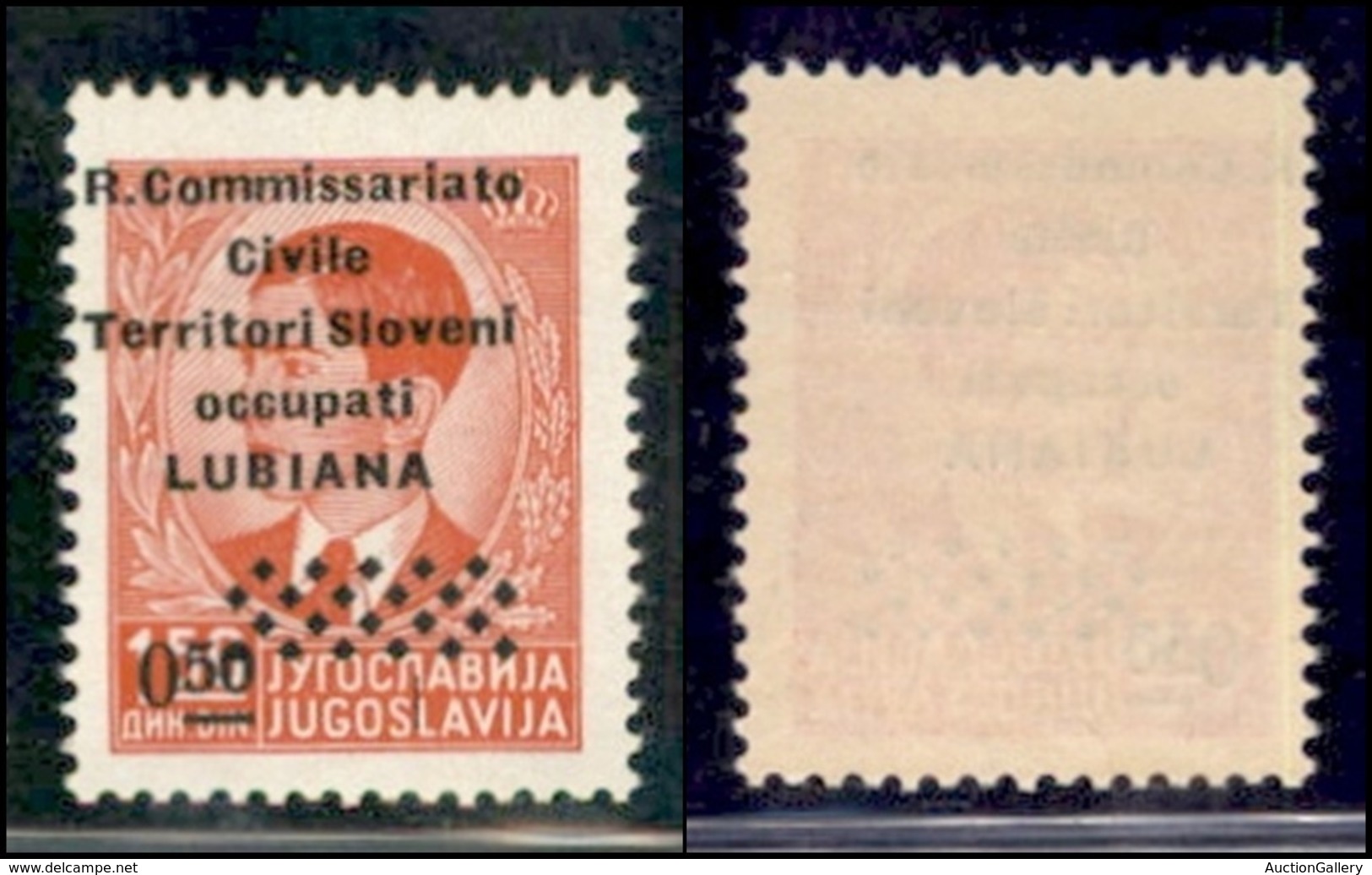 Occupazioni II Guerra Mondiale - Lubiana - Posta Ordinaria - 1941 - 50 Para Su 1.50 Din (39 He) Con Soprastampa Preesist - Altri & Non Classificati