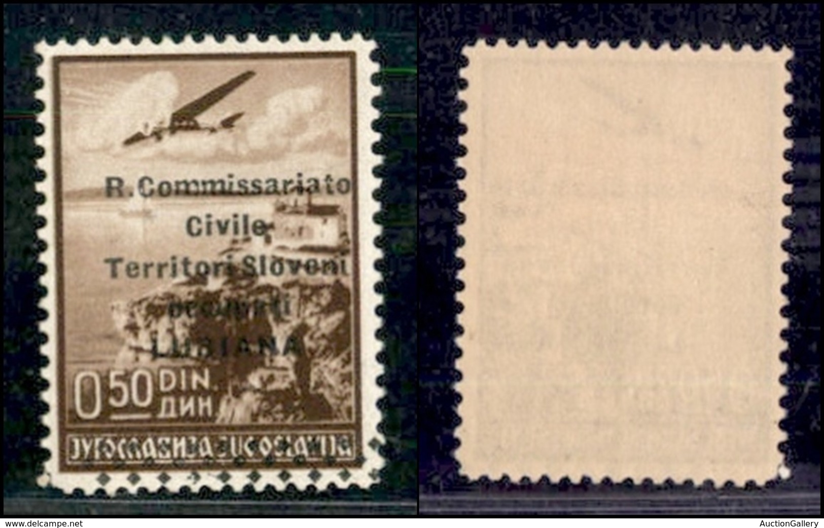 Occupazioni II Guerra Mondiale - Lubiana - Posta Aerea - 1941 - 50 Para (1) - Gomma Integra - Altri & Non Classificati