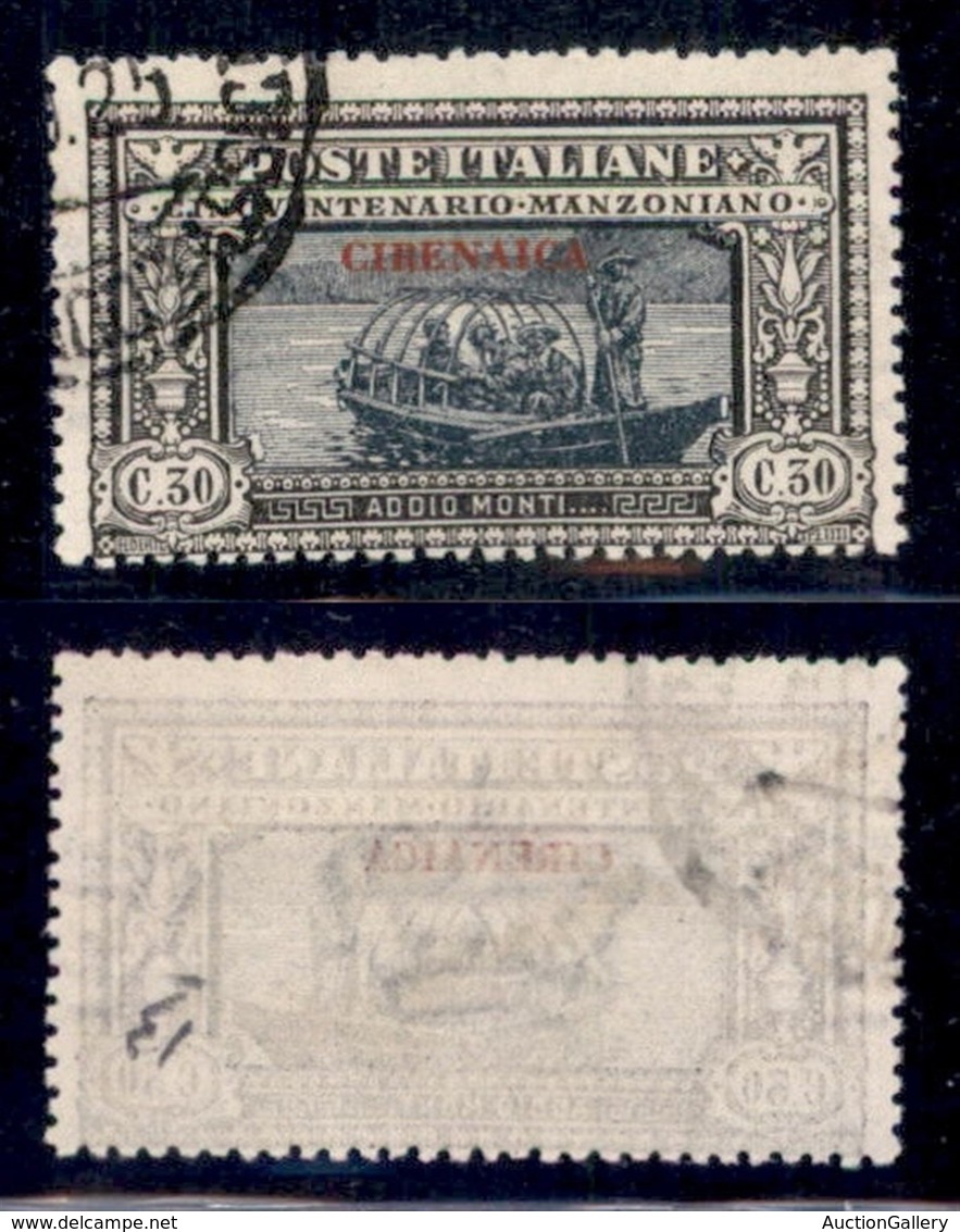 Colonie - Cirenaica - Posta Ordinaria - 1924 - 30 Cent Manzoni (13) - Usato (100) - Altri & Non Classificati