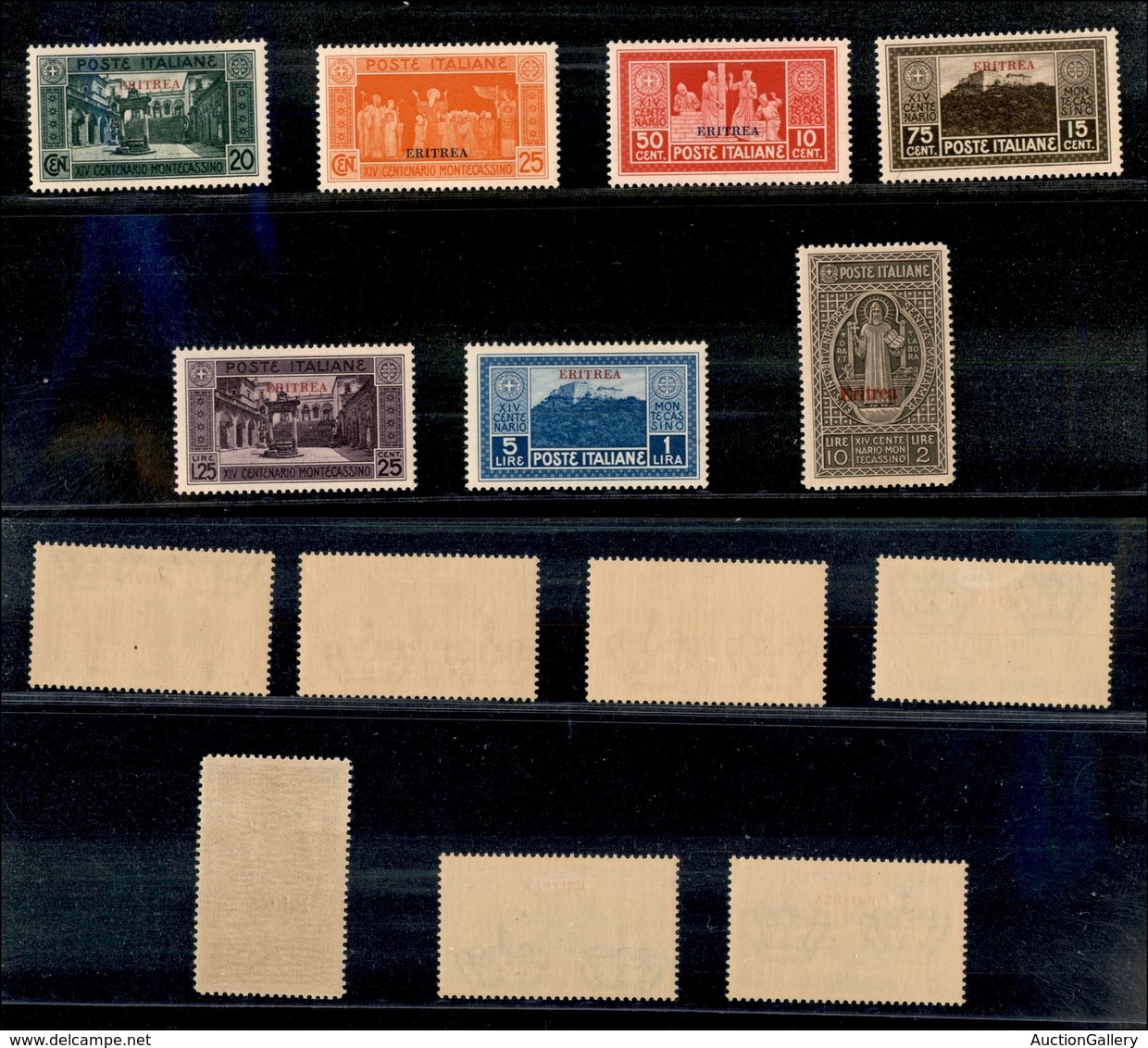 Colonie - Eritrea - Posta Ordinaria - 1929 - Montecassino (145/151) - Serie Completa - Gomma Originale (90) - Altri & Non Classificati