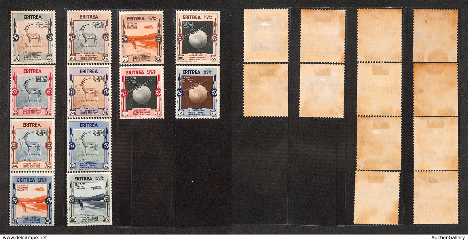 Colonie - Eritrea - Posta Ordinaria + Aerea - 1934 - II Mostra Arte Coloniale (220/225 + 1/6 Aerea) - Emissione Completa - Otros & Sin Clasificación
