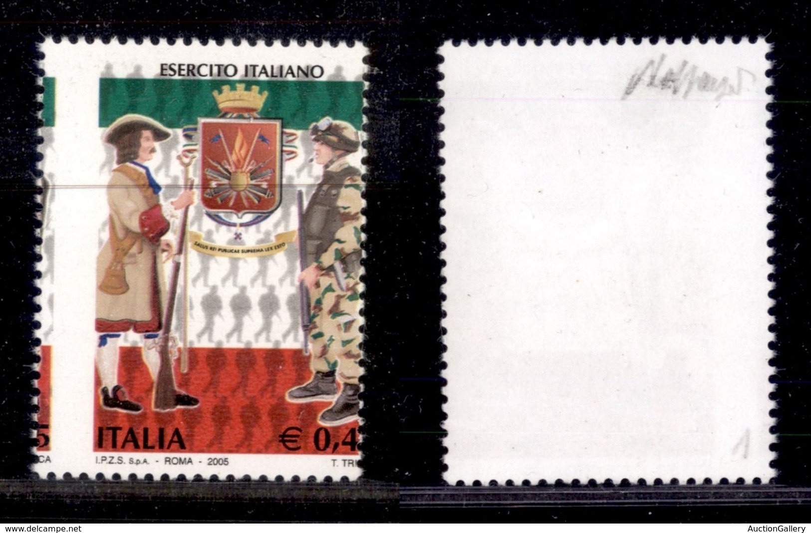 Repubblica - Posta Ordinaria - 2005 - 45 Cent Esercito (2816) - Dentellatura Verticale Spostata - Gomma Integra - Cert.  - Other & Unclassified