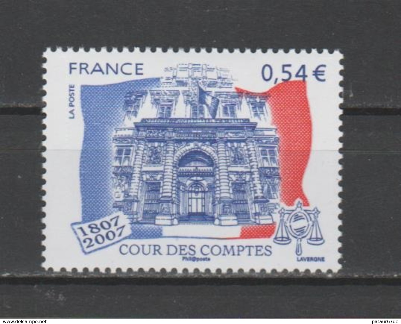 FRANCE / 2007 / Y&T N° 4028 ** : Cour Des Comptes (gommé) X 1 - Gomme D'origine Intacte - Ungebraucht