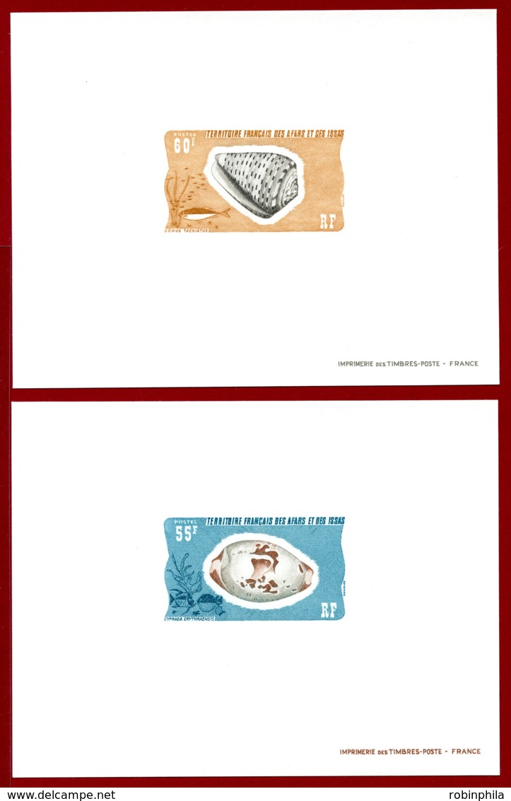 Afars & Issas 1975-76 #382-91, 10 Deluxe Proofs, Shells - Unused Stamps