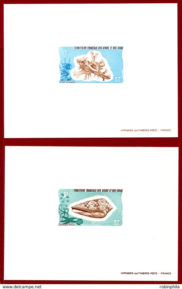 Afars & Issas 1975-76 #382-91, 10 Deluxe Proofs, Shells - Unused Stamps