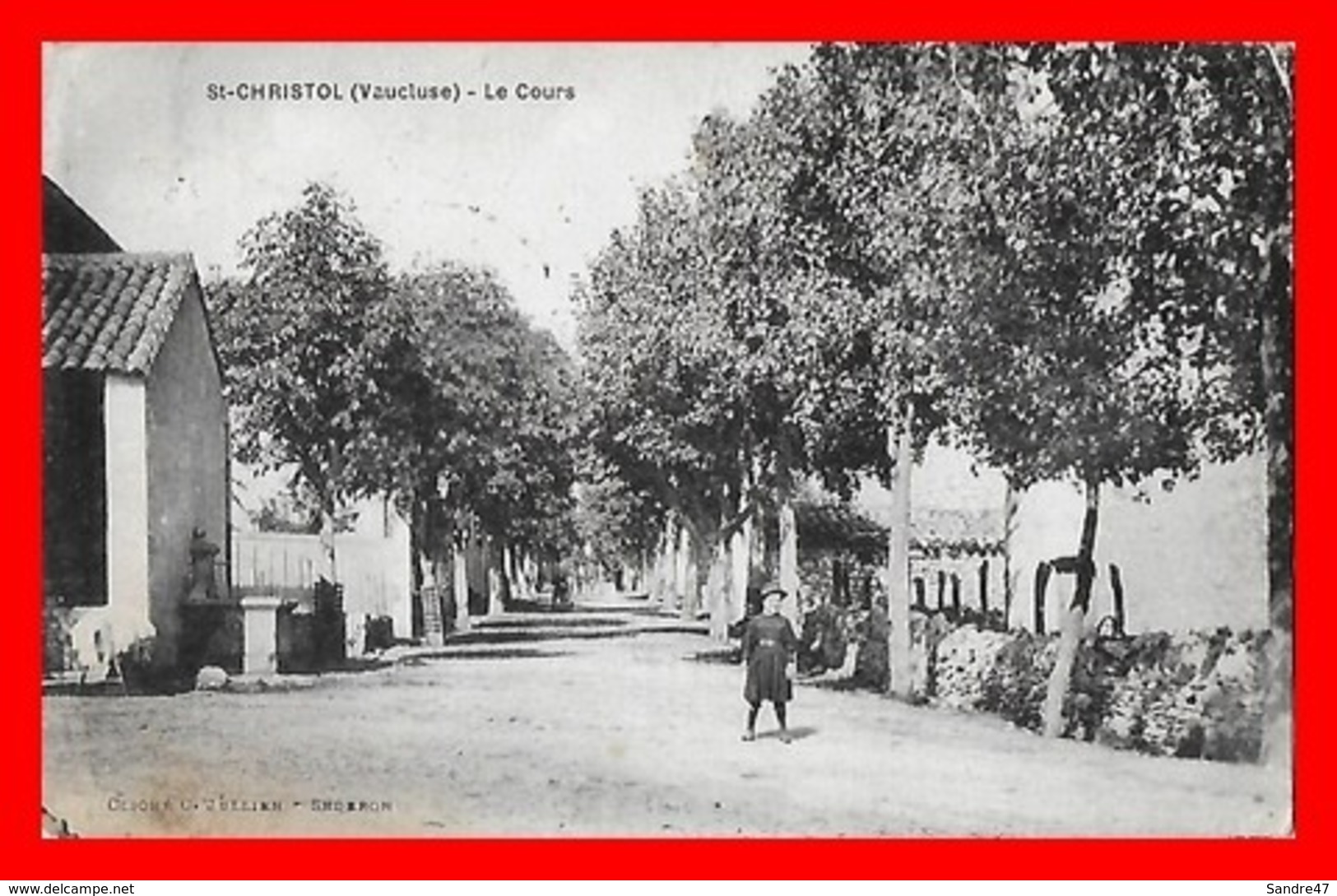 CPA (84) SAINT-CHRISTOL.  Le Cours, Animé...K054 - Saint Christol