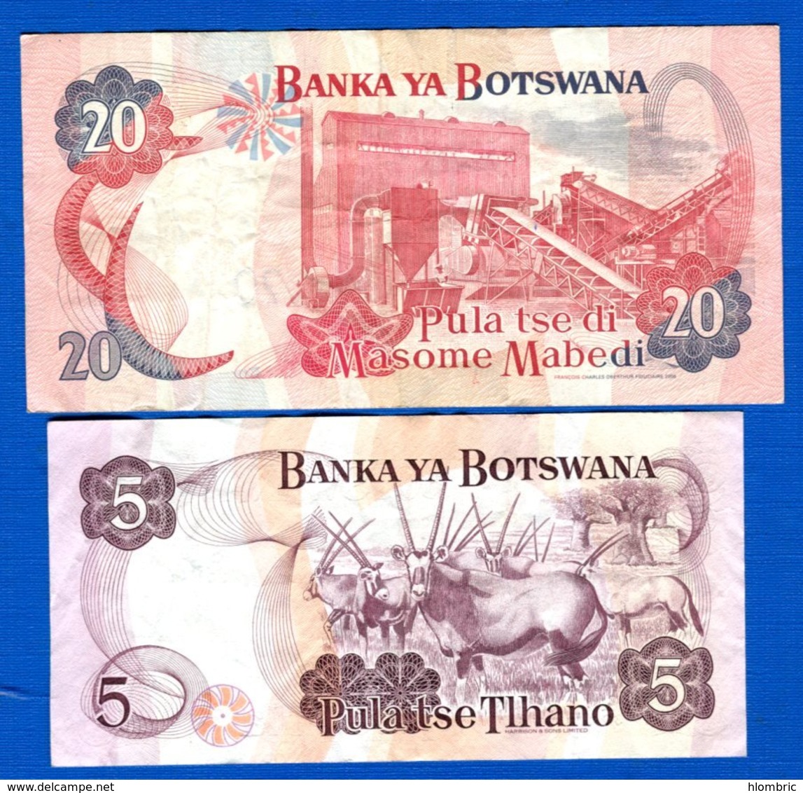 Botswana  2  Billets - Botswana