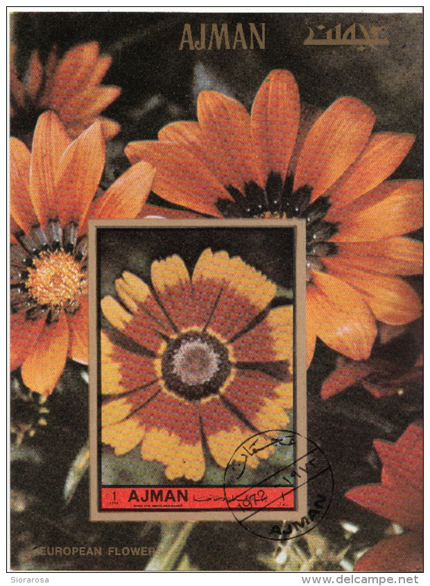 Ajman 1972  Fiori Flowers Girasole Asteraceae  Foglietto Imperf. Sheets - Ajman