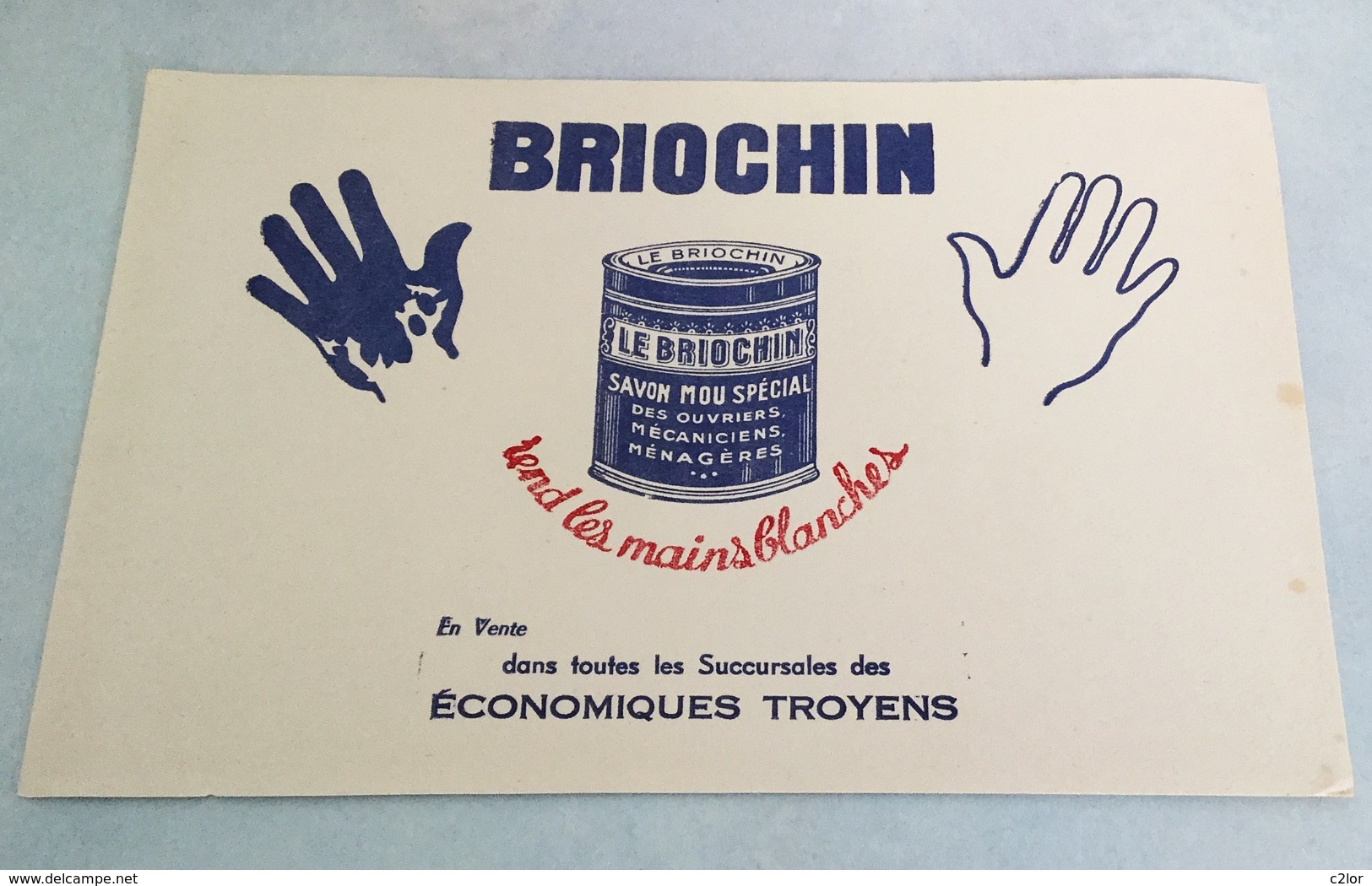 Ancien Buvard   " BRIOCHIN " Savon Mou Spécial - Produits Ménagers