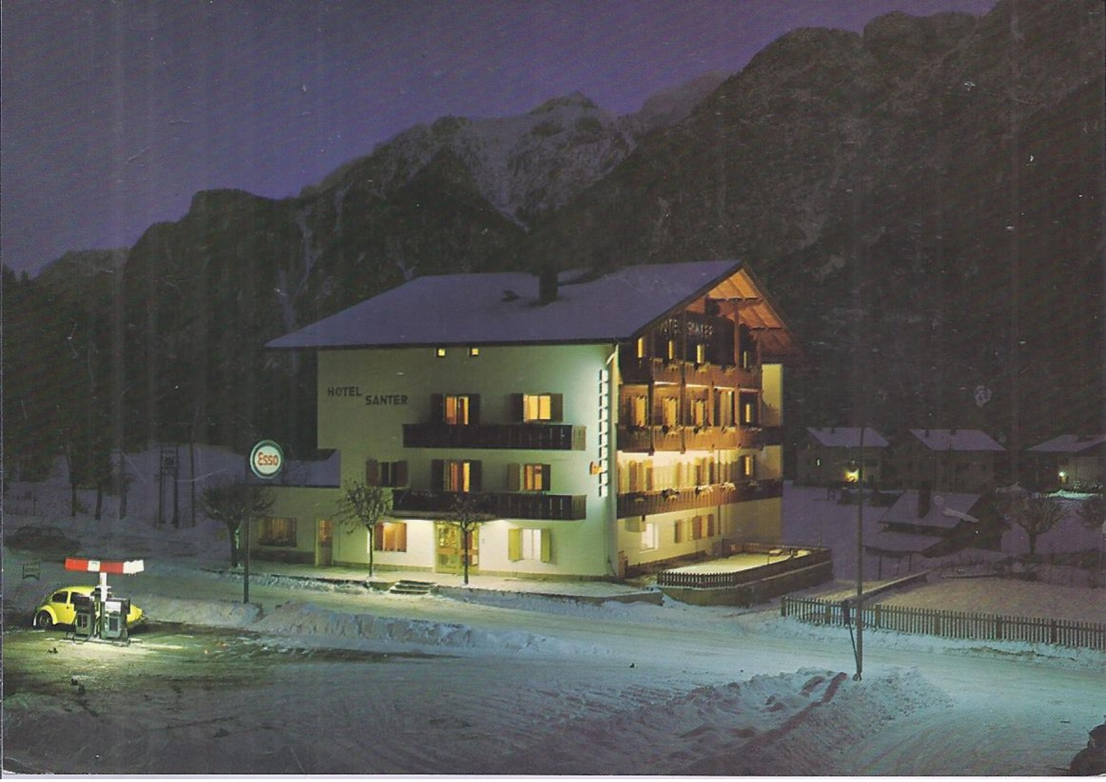 AK-74089-110  -   Toblach - Dobbiaco - Bez. Bozen  - Hotel Santer - Nachtansicht - Bolzano (Bozen)