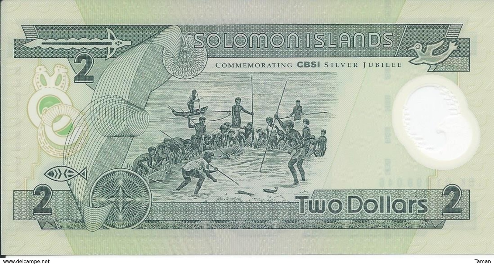 ILES SALOMON   2 Dollars  2001  -- UNC -- - Isola Salomon