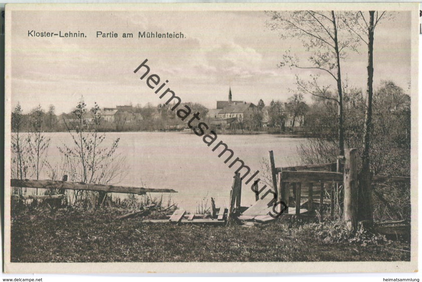 Kloster Lehnin - Partie Am Mühlenteich - Verlag O. Habedank Brandenburg 30er Jahre - Lehnin