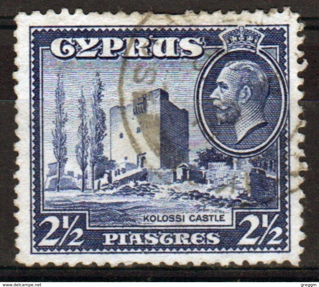 Cyprus Single Two And A Half Piastre Stamp From 1934 Definitive Set. - Cyprus (...-1960)