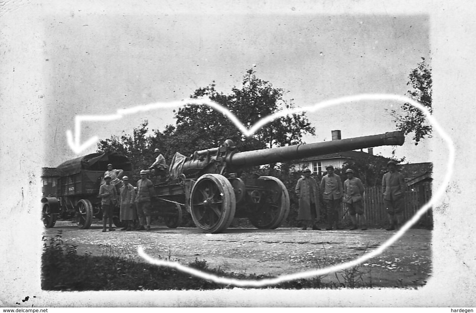 Armée Française Renault EG15 Artillerie Vue Arrière 14-18 Tracteur Camion - Guerre, Militaire