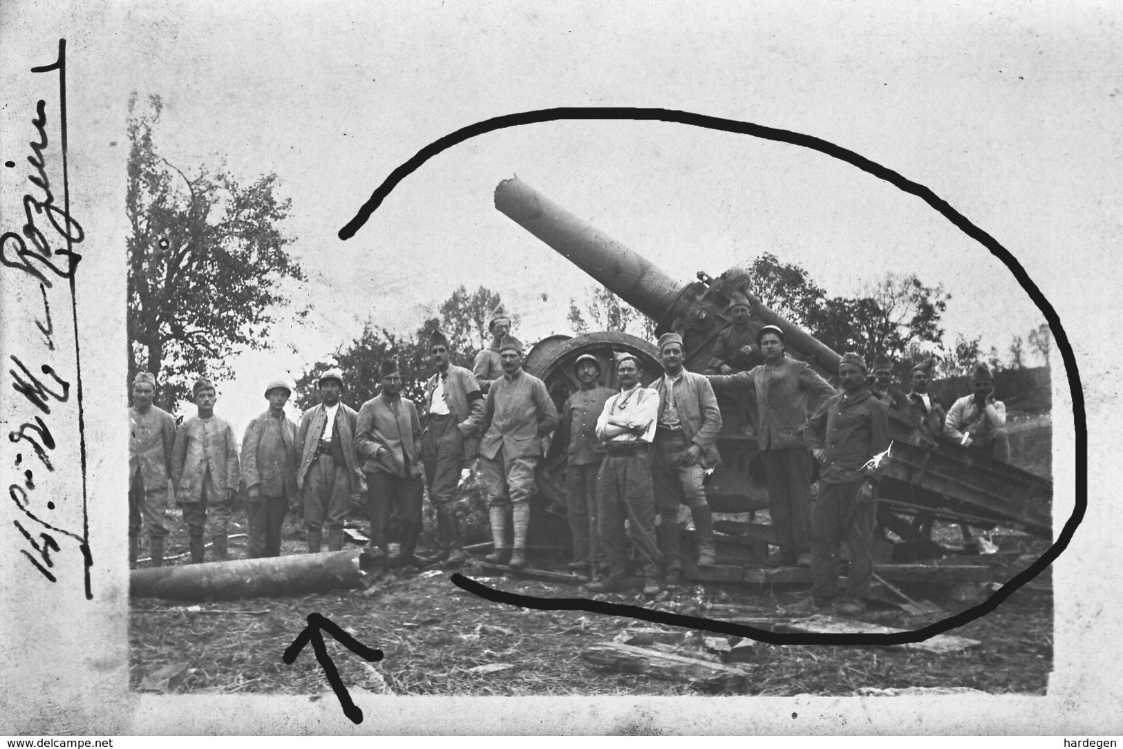 Armée Française  Artillerie Longue Portée Canon  Tube Cassé 14-18 - Krieg, Militär