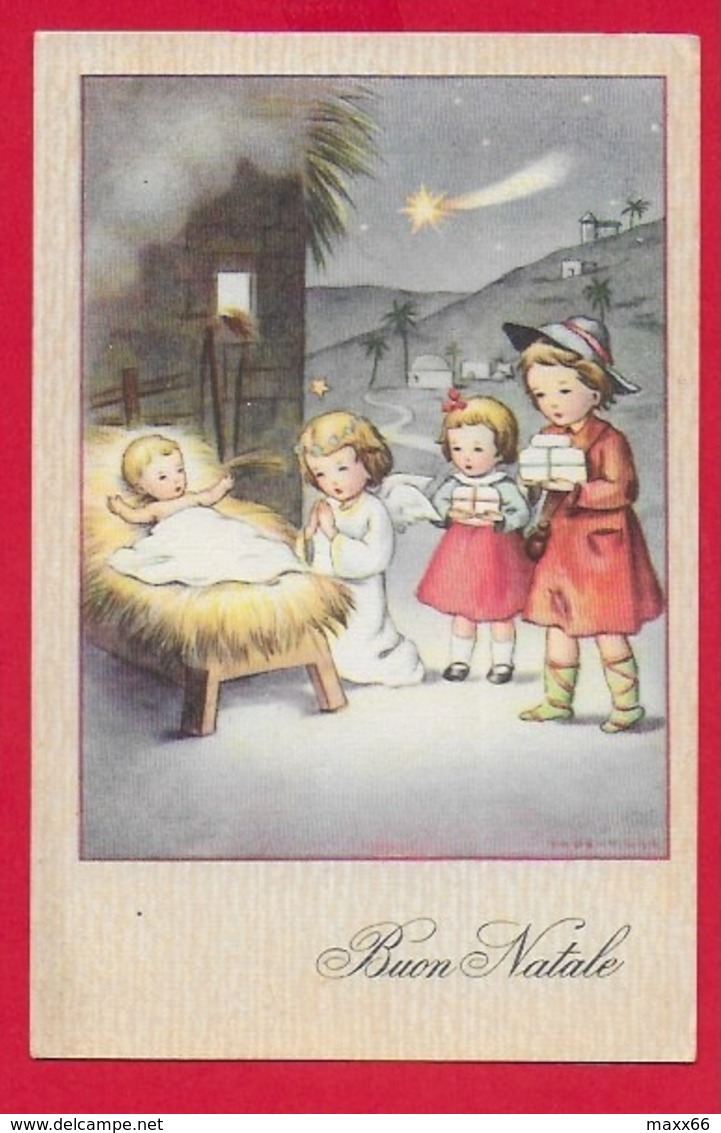 CARTOLINA VG ITALIA - BUON NATALE - Adorazione Di Gesù Bambino - VETTA - 9 X 14 - 1945 TORINO - Altri & Non Classificati