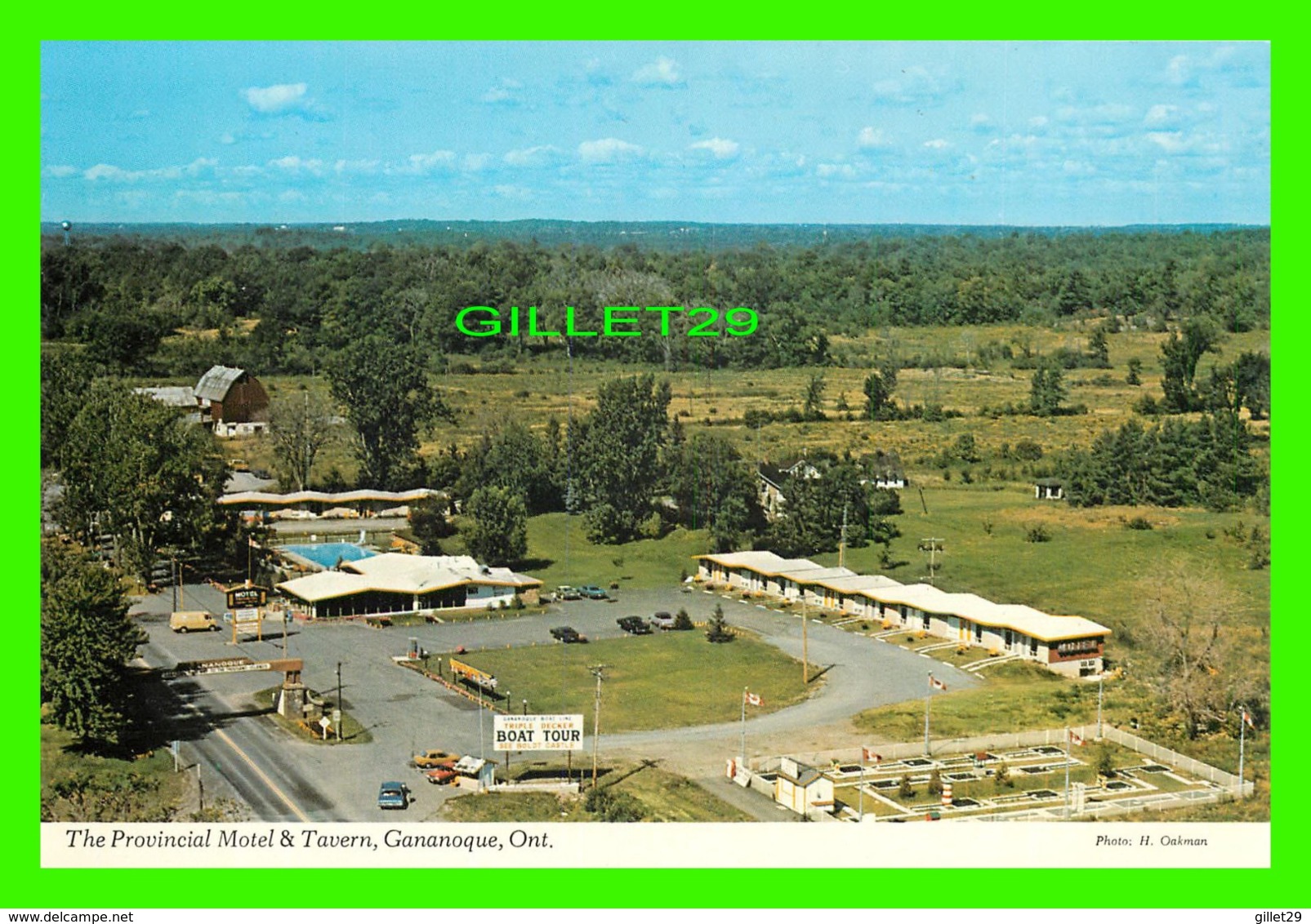 GANANOQUE, ONTARIO - THE PROVINCIAL MOTEL & TAVERN - PETERBOROUGH POST CARD CO LTD - - Gananoque