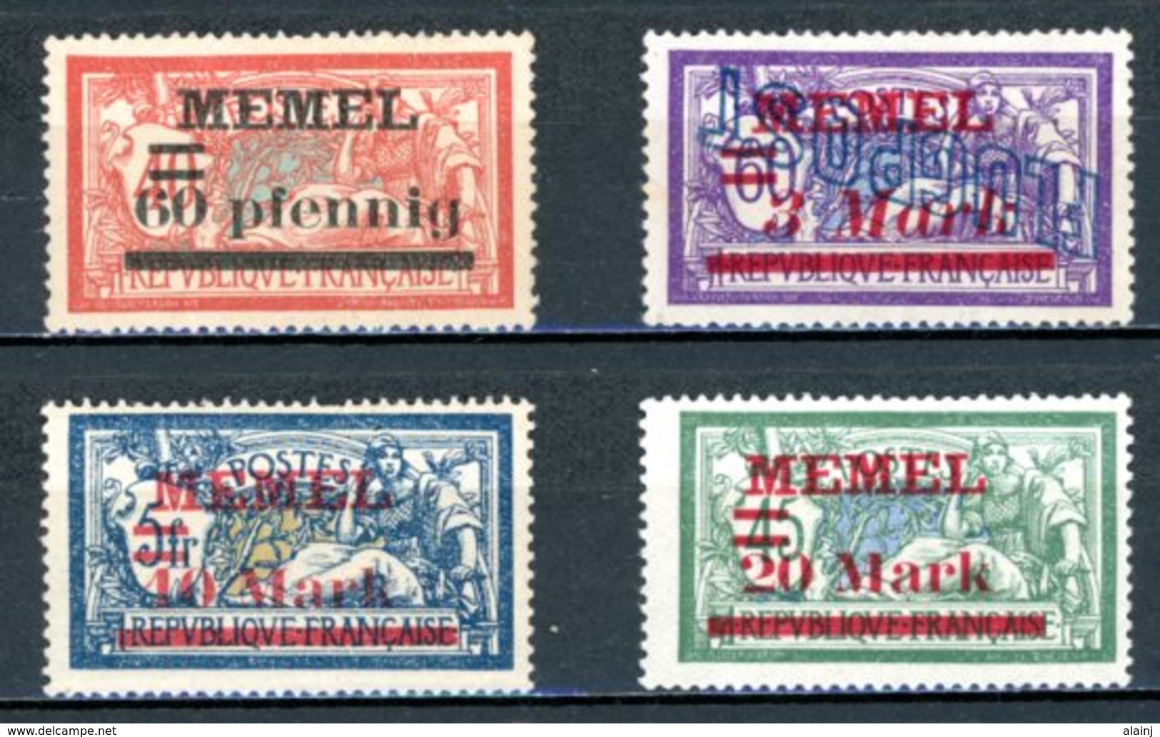 DE   Memel    ---    Y&T       X       Mi   36 - 39      ---     TB - Memelgebiet 1923