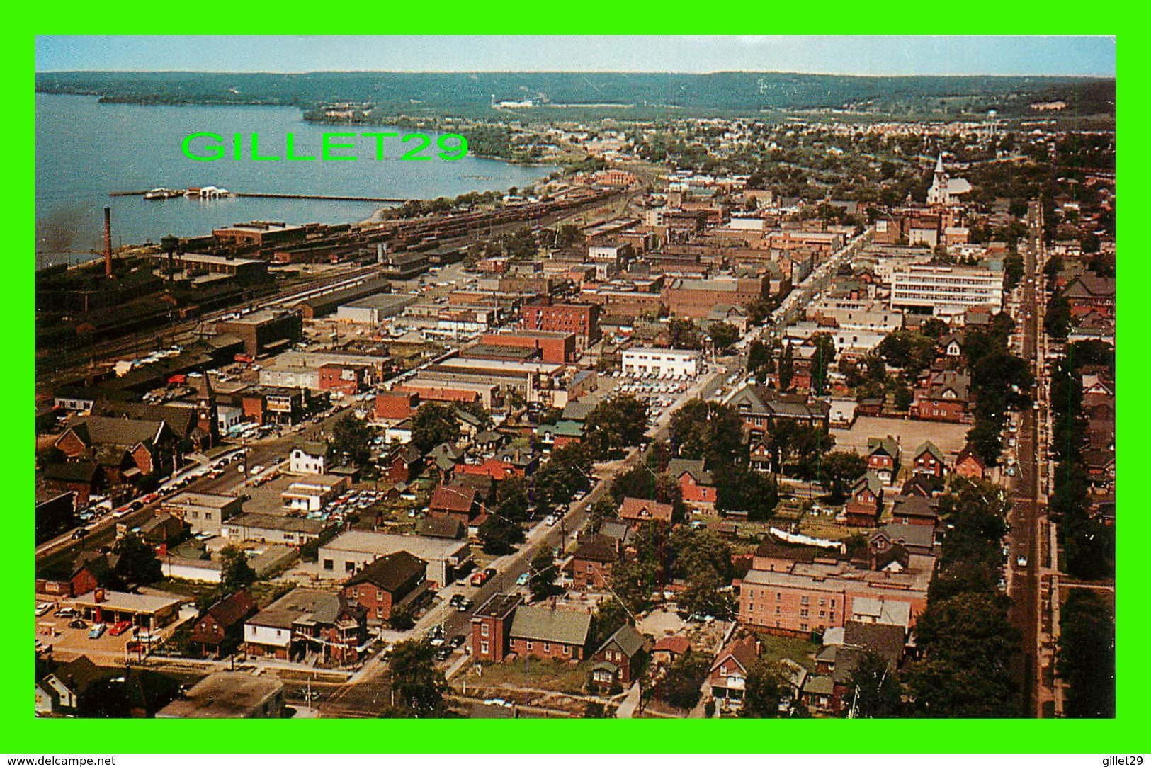 NORTH BAY, ONTARIO - AERIAL VIEW OF THE CITY - TRAVEL IN 1971 - PETERBOROUGH POST CARD CO - - North Bay