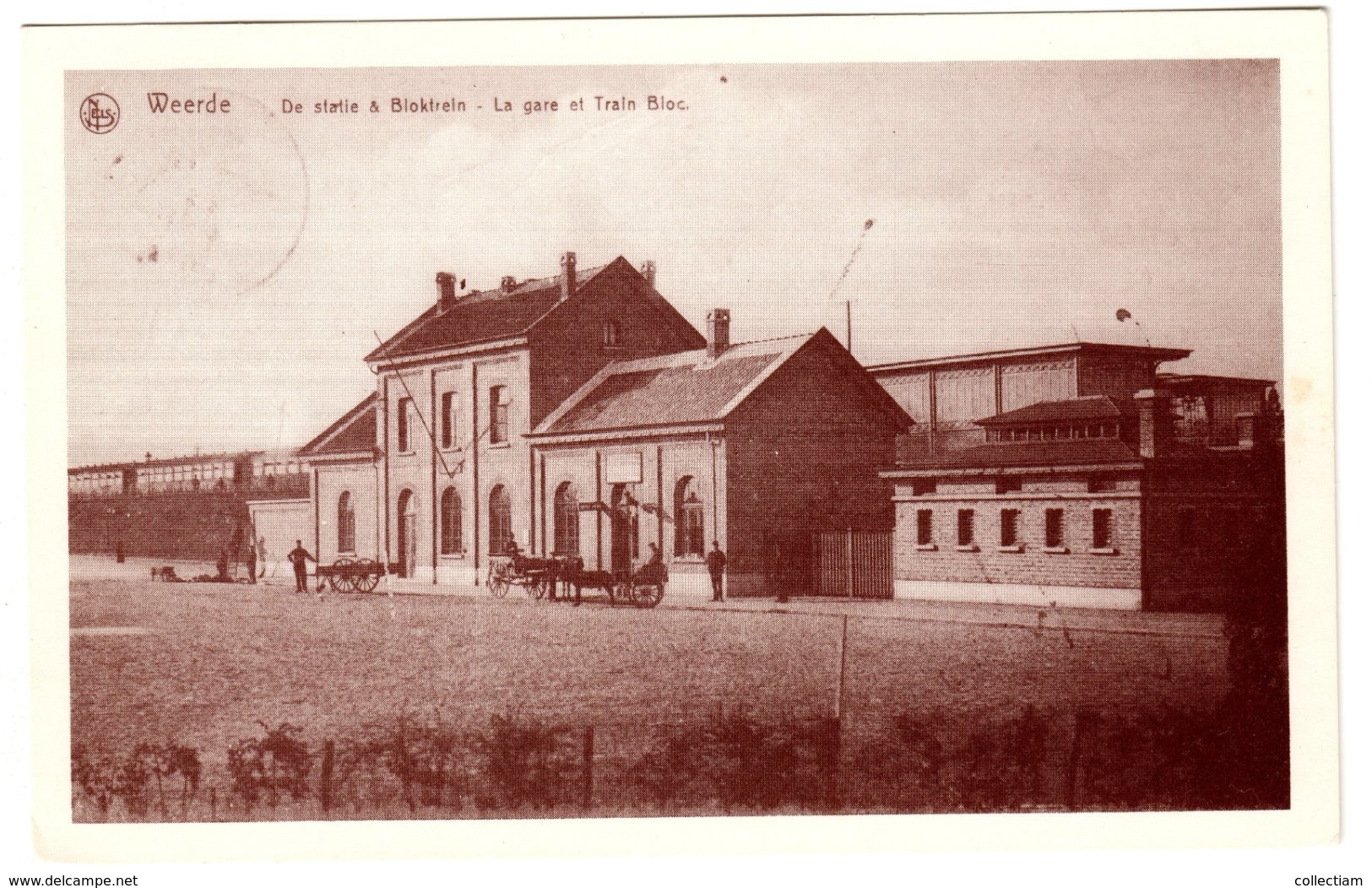 WEERDE - De Statie En Bloktrein Rond 1900 - Zemst