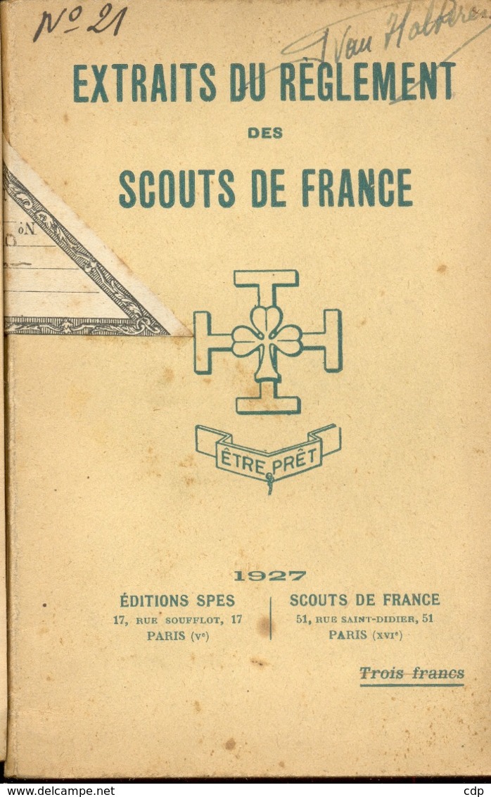 Scouts De France  Réglement   1927 - Scoutisme