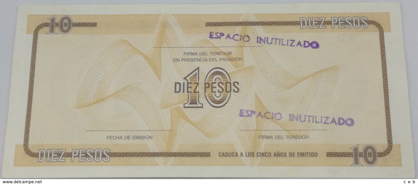 Billete Cuba. 10 Pesos. Serie D. 1985. Certificado De Divisa. Banco Nacional De Cuba. EBC. Excelente Buena Conservación. - Cuba