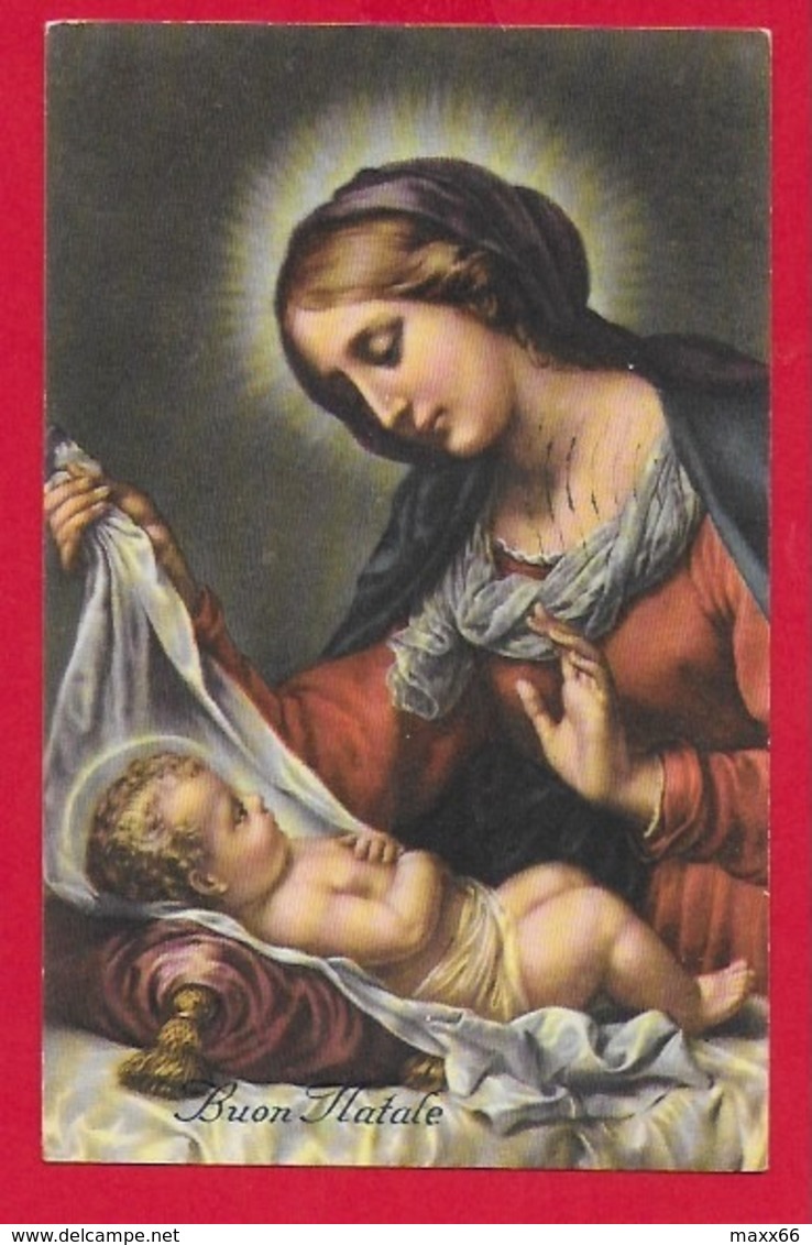 CARTOLINA VG ITALIA - BUON NATALE - La Vergine Col Bambino - C. DOLCI - SAEMEC 152 - 9 X 14 - 1954 - Altri & Non Classificati