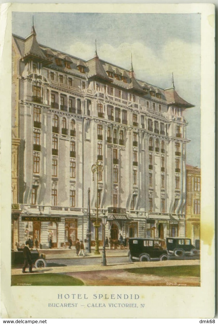 ROMANIA - BUCAREST - HOTEL SPLENDID - EDIT ATELIER MARVAN - 1940s/50s (BG5137) - Romania