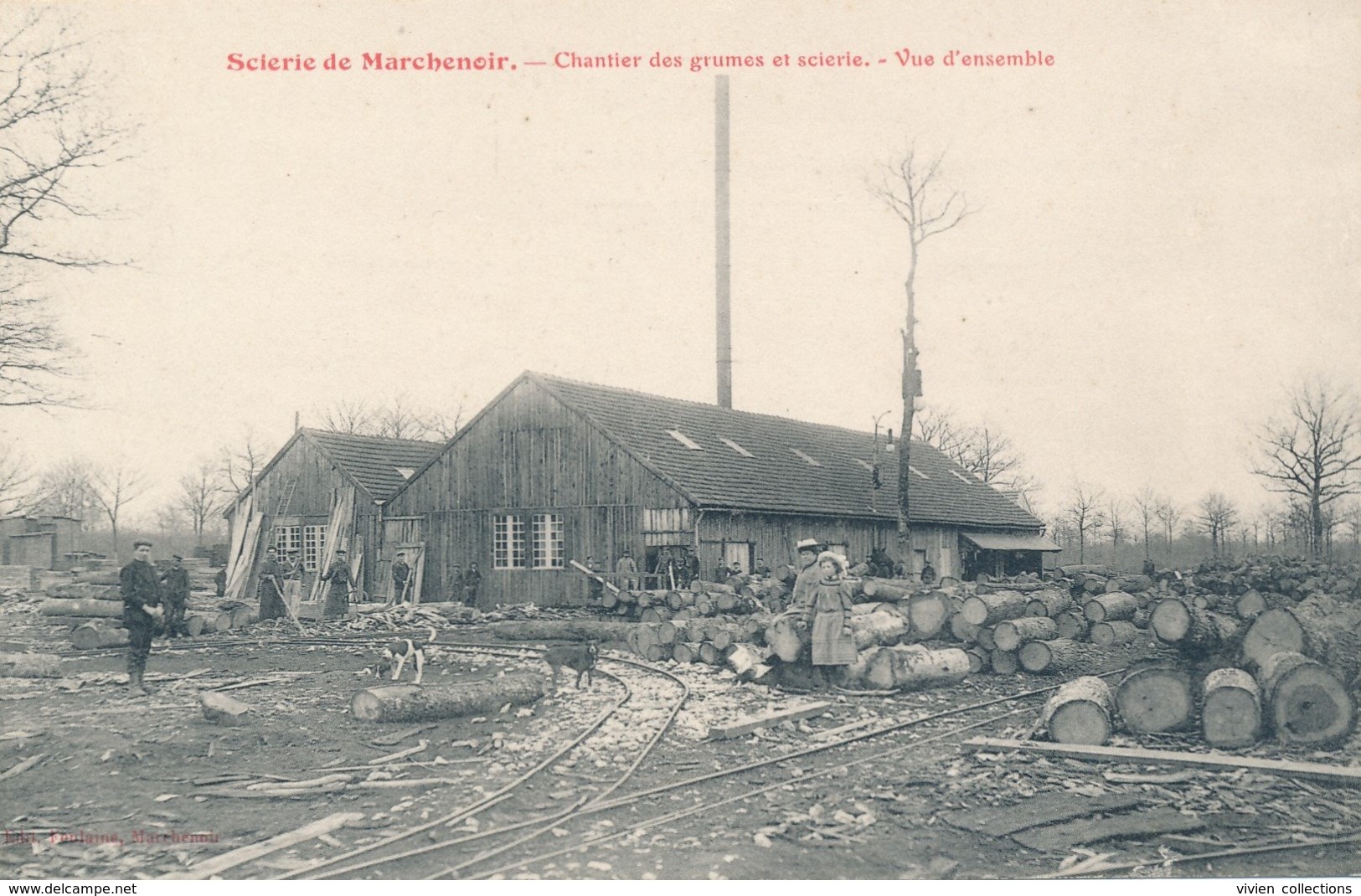 En Sologne - Scierie De Marchenoir (41 - Loir Et Cher) Chantier Des Grumes Et Scierie - Vue D'ensemble - édit Fontaine - Autres & Non Classés