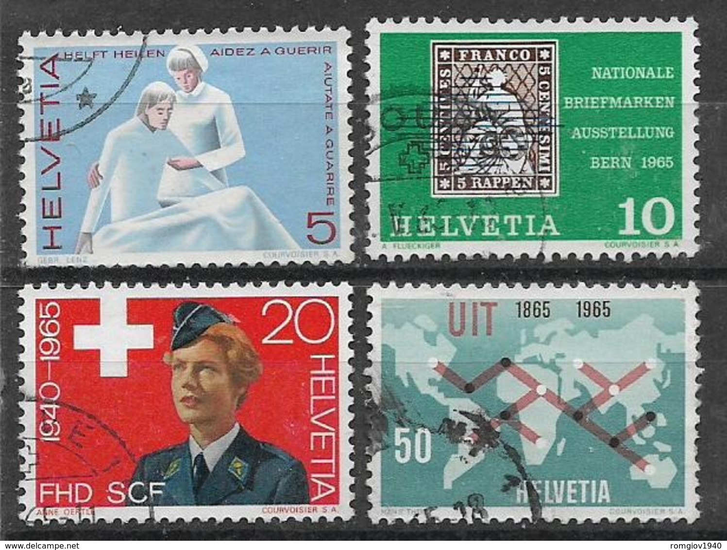 SVIZZERA 1965 SERIE DI PROPAGANDA UNIF.743-746 USATA VF - Usati