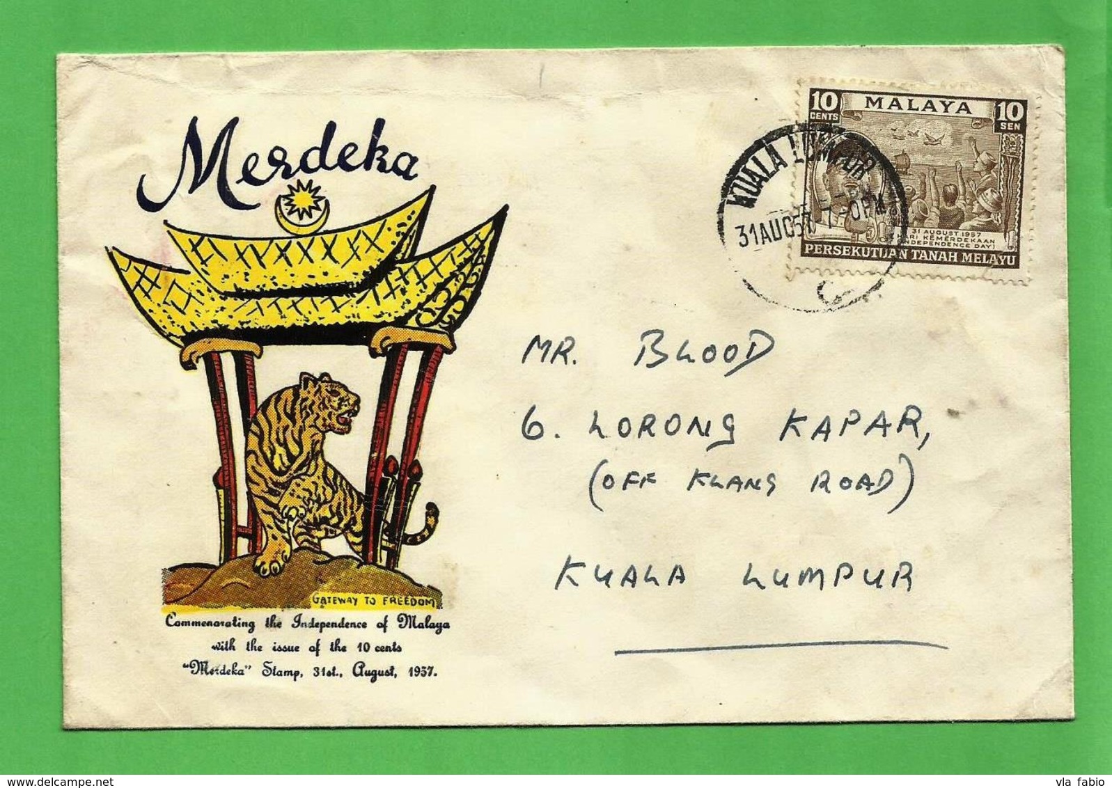 Malaysia (...-1963) > Federated Malay States 1957 FDC - Federated Malay States