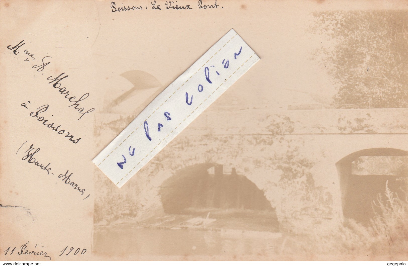 POISSONS - Le Vieux Pont En 1900    ( Carte-photo ) - Poissons