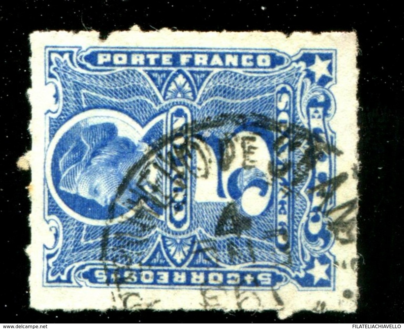 CHILE COLUMBUS COLON STAMP Cancel PUERTO NUEVO DE SAN ANTONIO # 40381 111019 - Cile