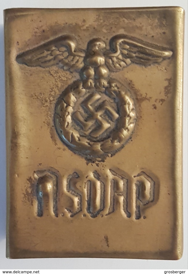 WW2 WWII Nazi Germany Third Reich  Copper Matches Holder NSDAP Rare - Otros & Sin Clasificación