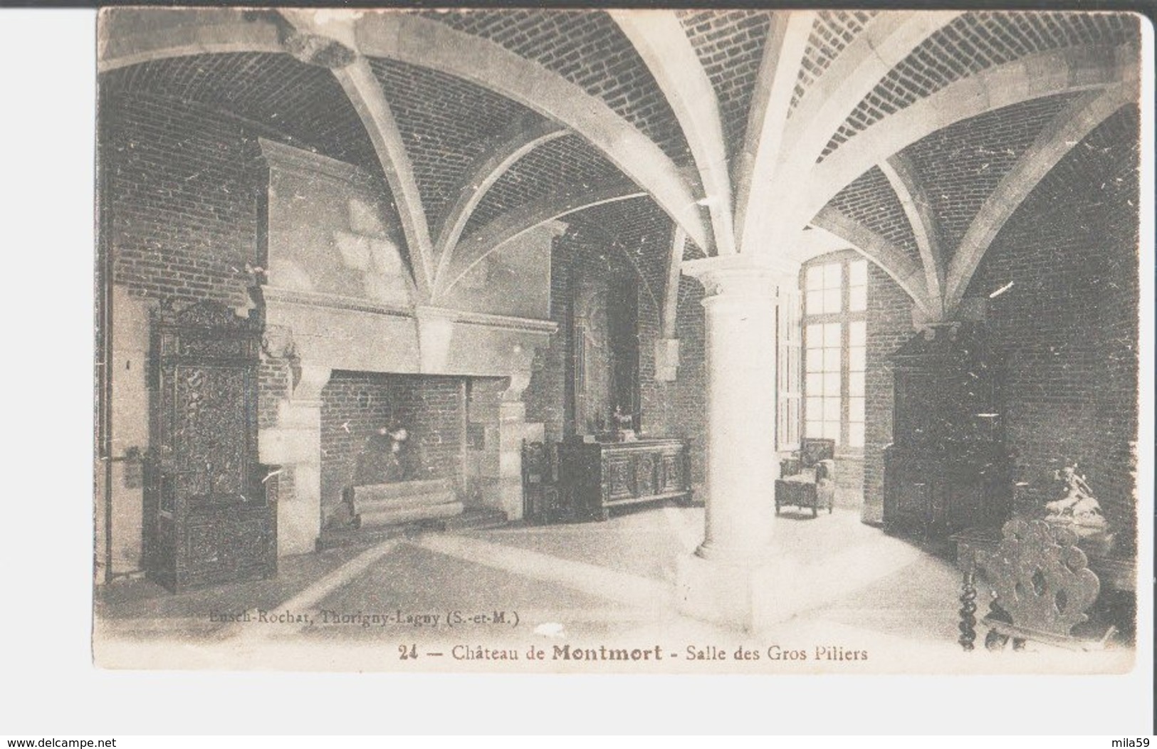 24. Château De Montmort. Salle Des Gros Piliers. De Camille à Sa Soeur Lelyse. 1917. - Autres & Non Classés