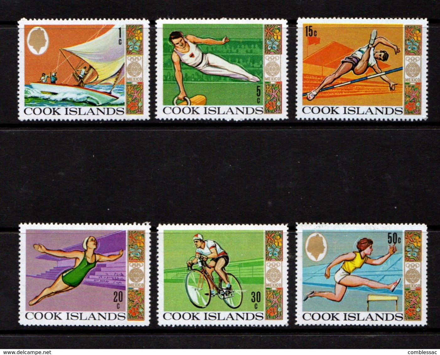 COOK  ISLANDS    1968    Olympic  Games  Munich    Set  Of  8    MNH - Cookeilanden