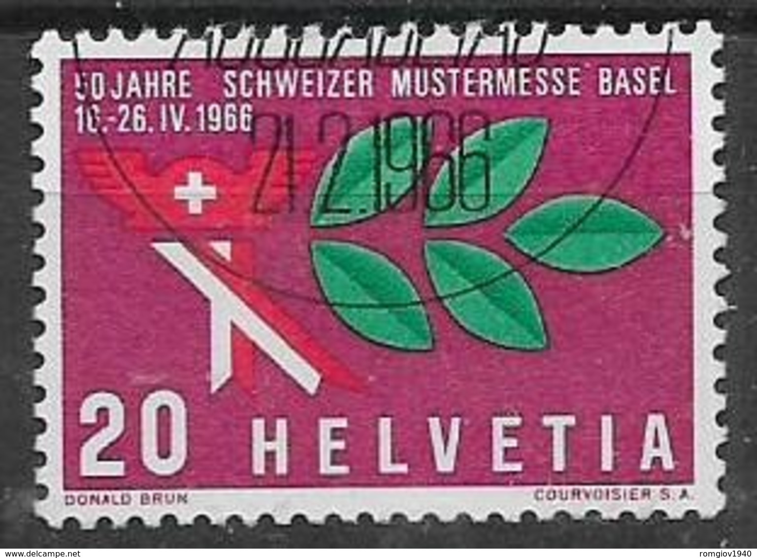 SVIZZERA 1966 SERIE DI PROPAGANDA UNIF. 767  USATO VF - Oblitérés