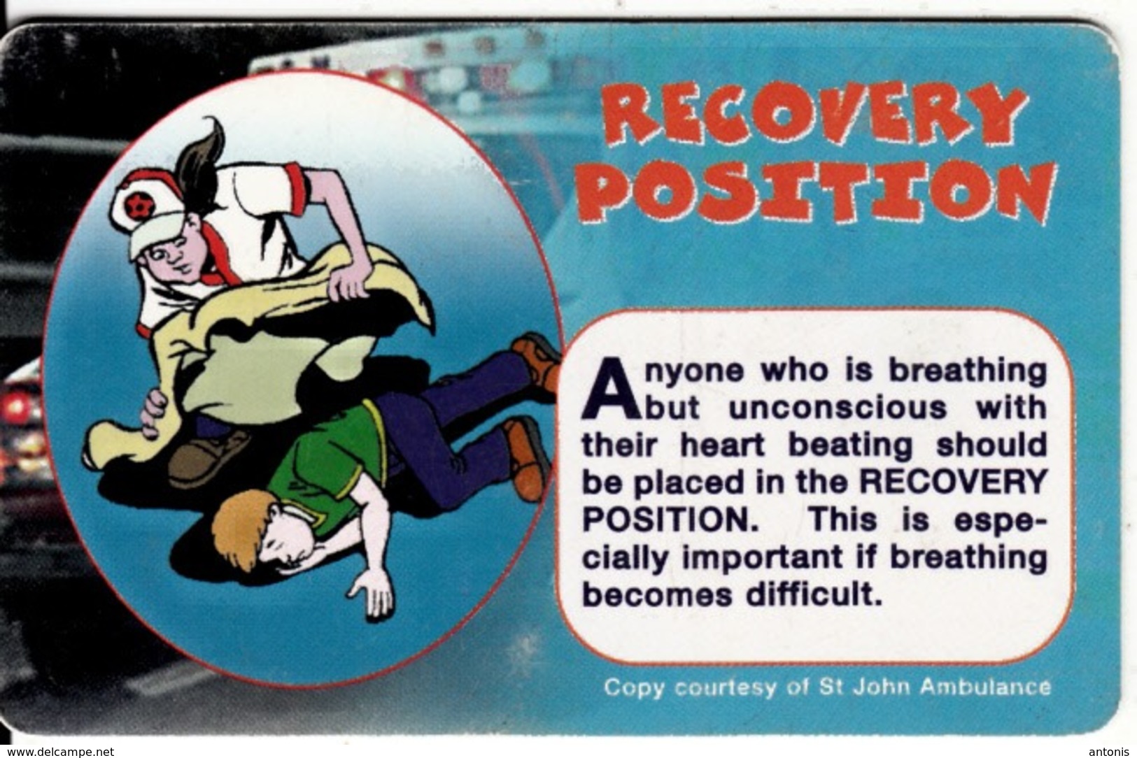 SOUTH AFRICA(chip) - St.John Ambulance/Recovery Position, Telkom Telecard, Exp.date 12/00, Used - Sudafrica