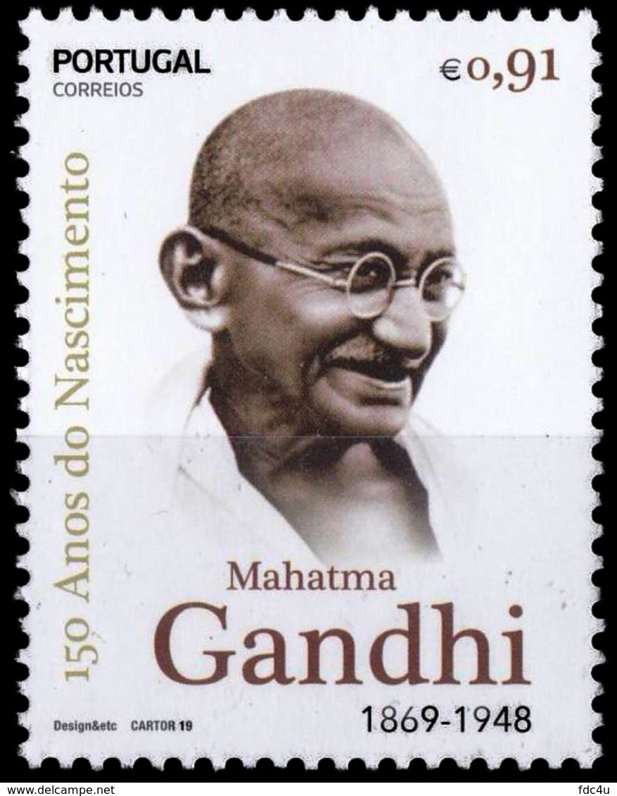 Portugal 2019 Fdc S/Sheet & Stamp Birth Anniversary Of Mahatma Gandhi - Mahatma Gandhi