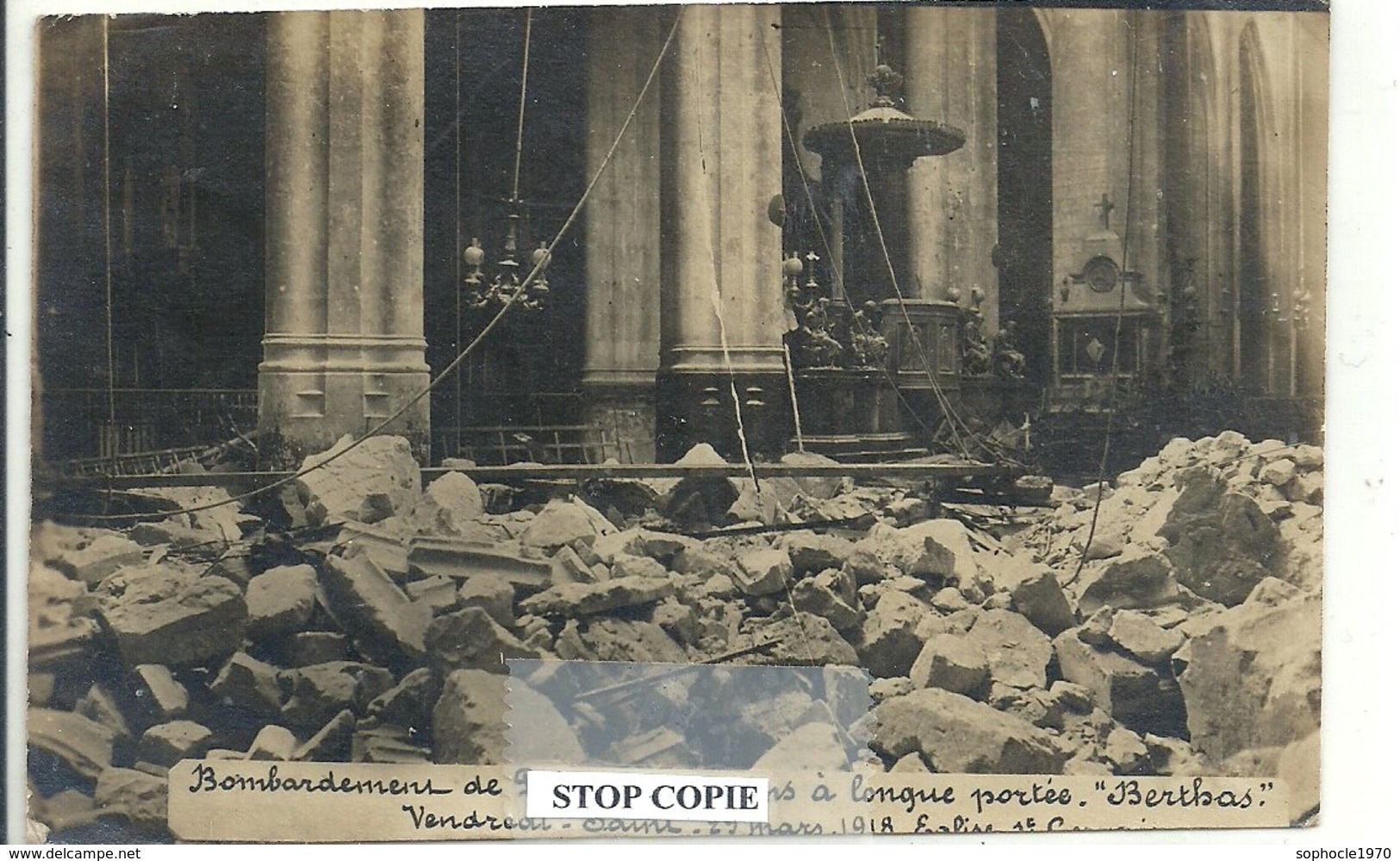 2020 - SEINE - 75 - PARIS - Carte Photo - Bombardement Par La Grosse Bertha 22 Mars 1918 - Ohne Zuordnung